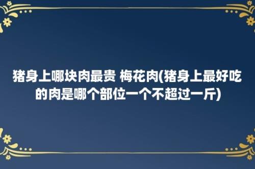 猪身上哪块肉最贵 梅花肉(猪身上最好吃的肉是哪个部位一个不超过一斤)