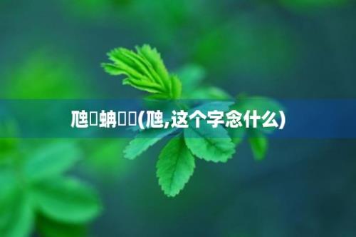 虺螣蚺蜧蜦(虺,这个字念什么)