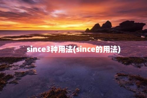 since3种用法(since的用法)