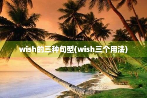 wish的三种句型(wish三个用法)