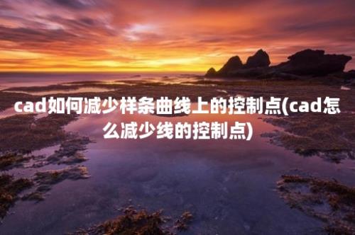 cad如何减少样条曲线上的控制点(cad怎么减少线的控制点)