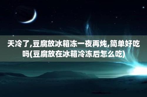 天冷了,豆腐放冰箱冻一夜再炖,简单好吃吗(豆腐放在冰箱冷冻后怎么吃)