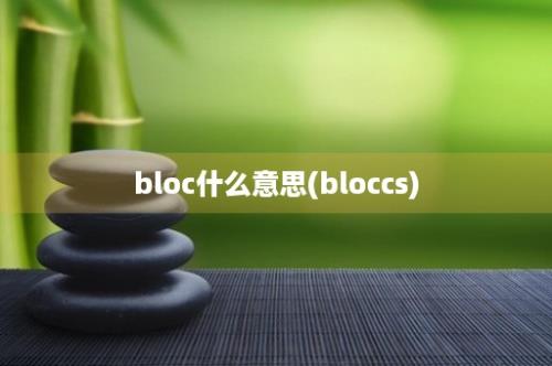 bloc什么意思(bloccs)