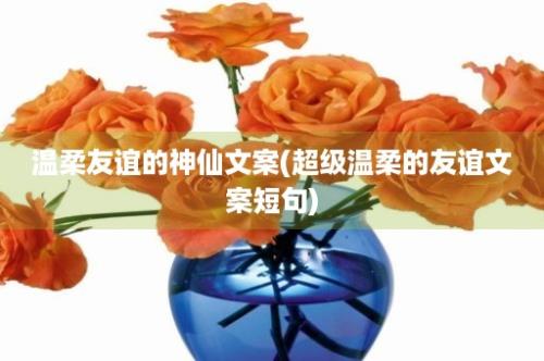 温柔友谊的神仙文案(超级温柔的友谊文案短句)