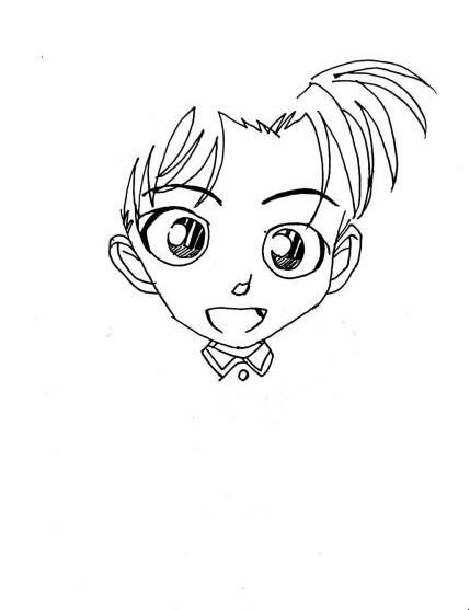 吉田步美简笔画怎么画