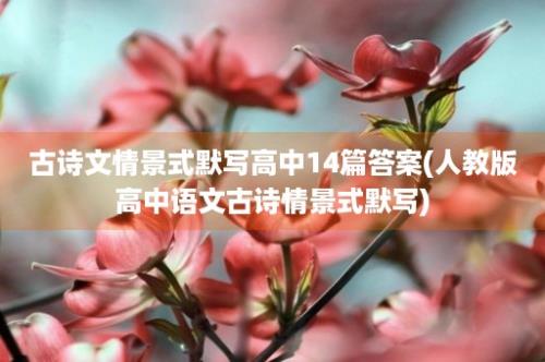 古诗文情景式默写高中14篇答案(人教版高中语文古诗情景式默写)