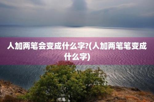 人加两笔会变成什么字?(人加两笔笔变成什么字)