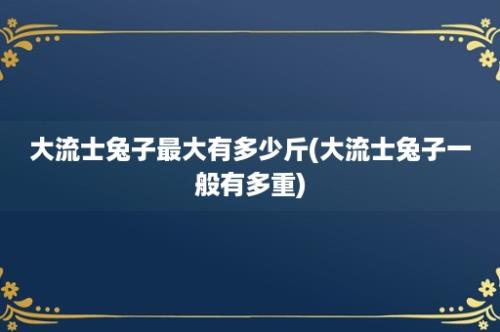 大流士兔子最大有多少斤(大流士兔子一般有多重)