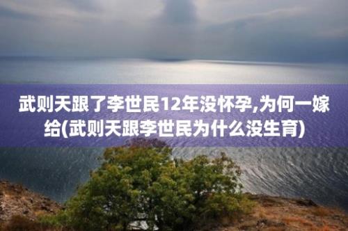 武则天跟了李世民12年没怀孕,为何一嫁给(武则天跟李世民为什么没生育)