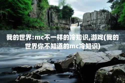 我的世界:mc不一样的冷知识,游戏(我的世界你不知道的mc冷知识)