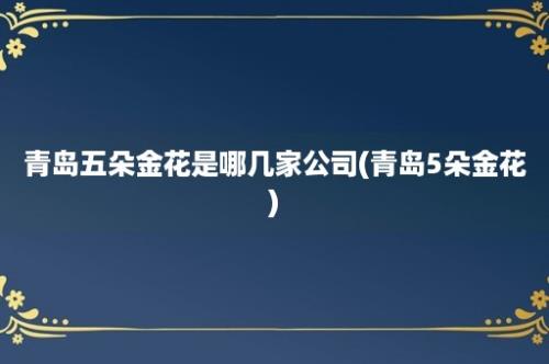 青岛五朵金花是哪几家公司(青岛5朵金花)