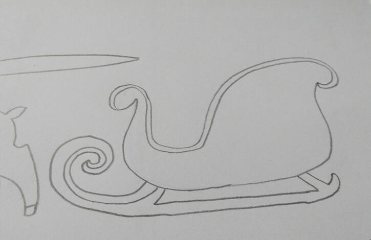 圣诞老人的雪橇怎么画