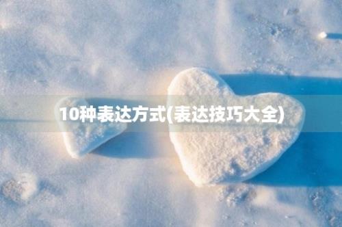 10种表达方式(表达技巧大全)