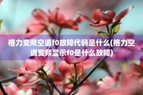 格力变频空调f0故障代码是什么(格力空调变频显示f0是什么故障)