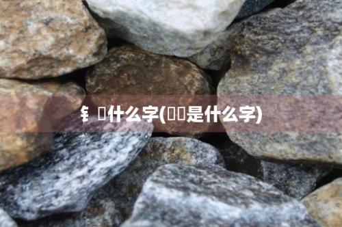 钅豦什么字(叾屾是什么字)