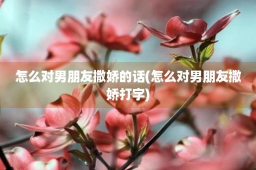 怎么对男朋友撒娇的话(怎么对男朋友撒娇打字)