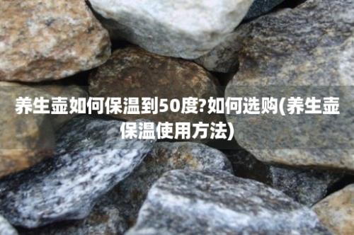 养生壶如何保温到50度?如何选购(养生壶保温使用方法)