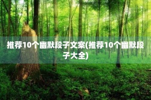 推荐10个幽默段子文案(推荐10个幽默段子大全)