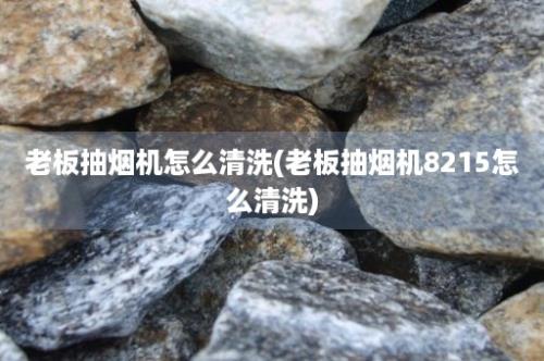 老板抽烟机怎么清洗(老板抽烟机8215怎么清洗)