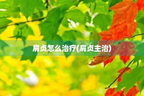 肩贞怎么治疗(肩贞主治)