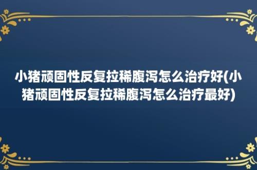 小猪顽固性反复拉稀腹泻怎么治疗好(小猪顽固性反复拉稀腹泻怎么治疗最好)