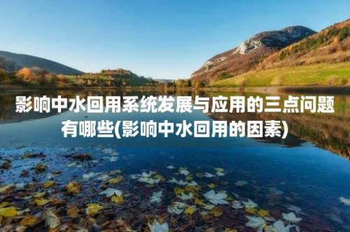 影响中水回用系统发展与应用的三点问题有哪些(影响中水回用的因素)