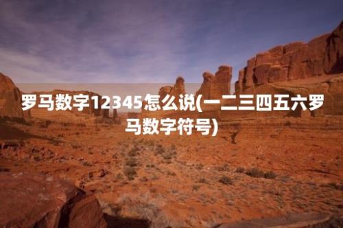 罗马数字12345怎么说(一二三四五六罗马数字符号)