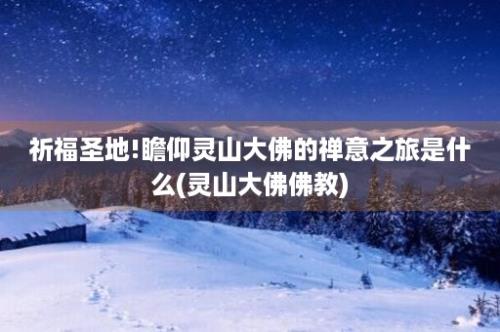 祈福圣地!瞻仰灵山大佛的禅意之旅是什么(灵山大佛佛教)