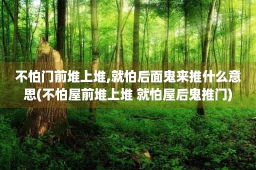 不怕门前堆上堆,就怕后面鬼来推什么意思(不怕屋前堆上堆 就怕屋后鬼推门)