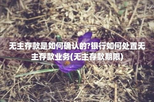 无主存款是如何确认的?银行如何处置无主存款业务(无主存款期限)