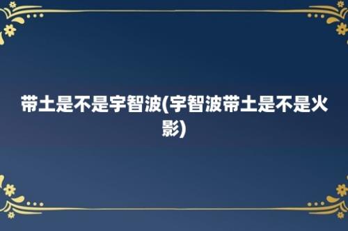 带土是不是宇智波(宇智波带土是不是火影)