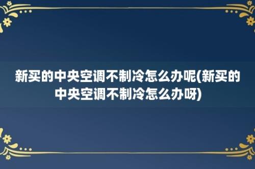 新买的中央空调不制冷怎么办呢(新买的中央空调不制冷怎么办呀)