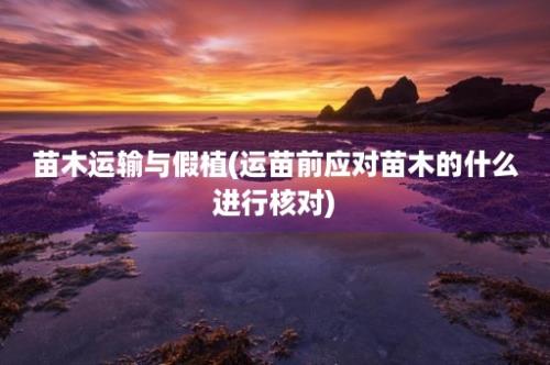 苗木运输与假植(运苗前应对苗木的什么进行核对)