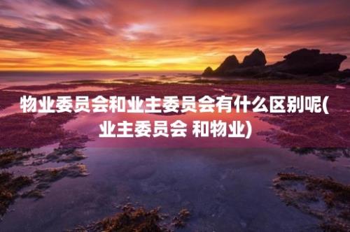 物业委员会和业主委员会有什么区别呢(业主委员会 和物业)