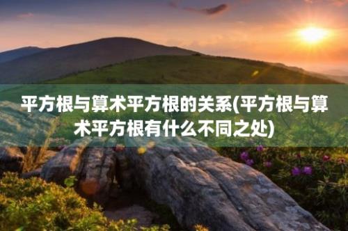 平方根与算术平方根的关系(平方根与算术平方根有什么不同之处)