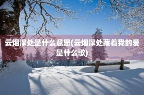 云烟深处是什么意思(云烟深处藏着我的爱是什么歌)