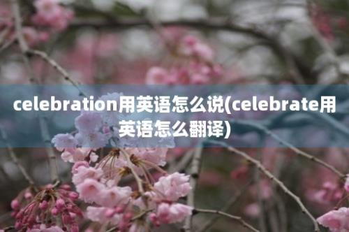 celebration用英语怎么说(celebrate用英语怎么翻译)