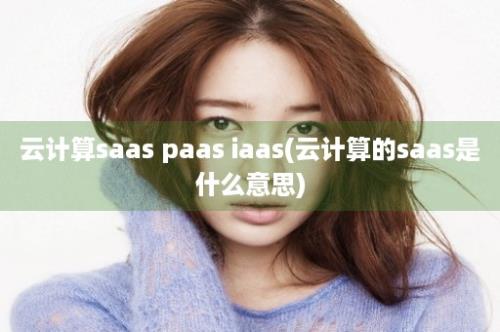 云计算saas paas iaas(云计算的saas是什么意思)