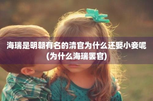 海瑞是明朝有名的清官为什么还娶小妾呢(为什么海瑞罢官)