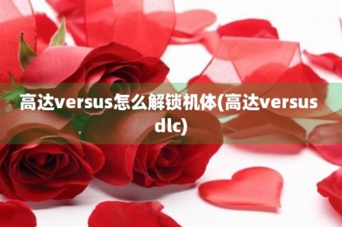 高达versus怎么解锁机体(高达versus dlc)