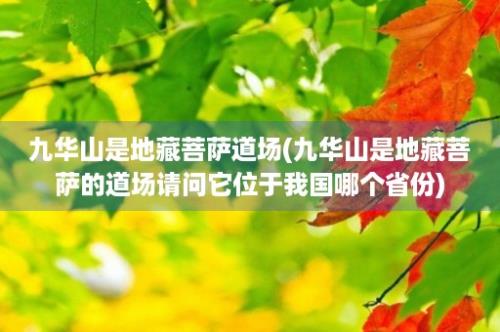 九华山是地藏菩萨道场(九华山是地藏菩萨的道场请问它位于我国哪个省份)