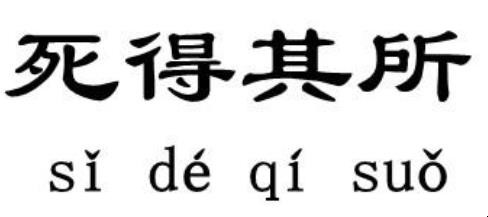 死得其所的造句有哪些