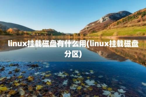 linux挂载磁盘有什么用(linux挂载磁盘分区)