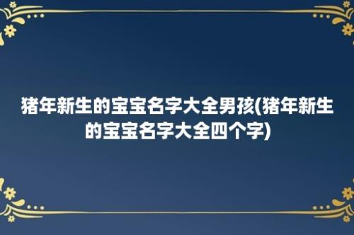 猪年新生的宝宝名字大全男孩(猪年新生的宝宝名字大全四个字)