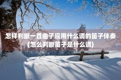 怎样判断一首曲子应用什么调的笛子伴奏(怎么判断笛子是什么调)