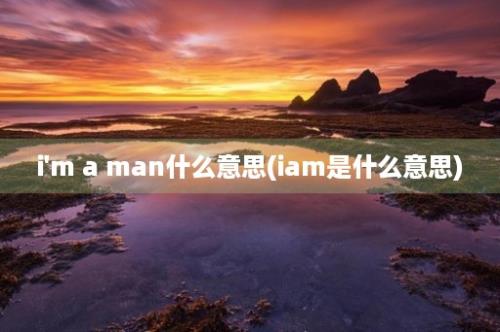 i'm a man什么意思(iam是什么意思)