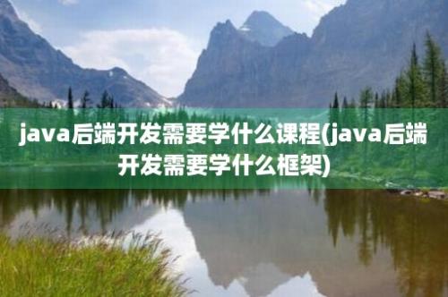 java后端开发需要学什么课程(java后端开发需要学什么框架)