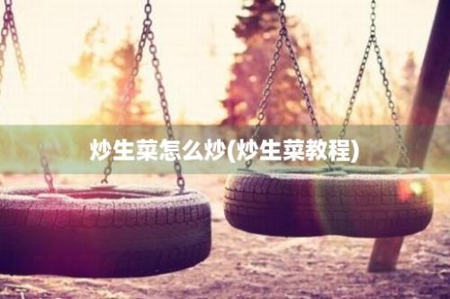 炒生菜怎么炒(炒生菜教程)