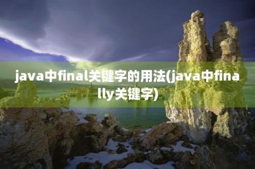 java中final关键字的用法(java中finally关键字)