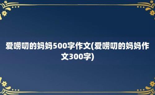 爱唠叨的妈妈500字作文(爱唠叨的妈妈作文300字)